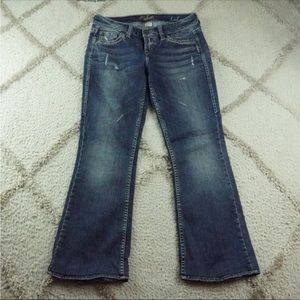 Silver Jeans Lola Bootcut Womens 27x27 Western Wear Cowgirl Mid Rise Blue Denim